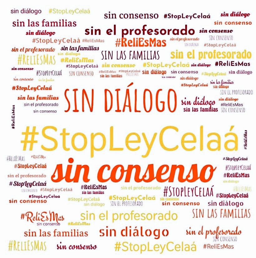 #StopLeyCelaá ✋ | Pedimos paralizar la tramitación de la LOMLOE hasta que se levante el estado de alarma y pueda restablecerse la normalidad. Es importante que la sociedad y la comunidad educativa participen en el debate de una ley de este calado <a href="/CelaaIsabel/">Isabel Celaá</a> <a href="/educaciongob/">Ministerio de Educación, FP y Deportes</a>