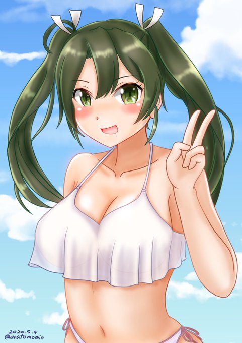 早いけど暑くなってきたから水着だズイ!
 #艦これ版深夜の真剣お絵描き60分一本勝負
#艦これ版真剣お絵描き60分一本勝負_20200504
#瑞鶴 