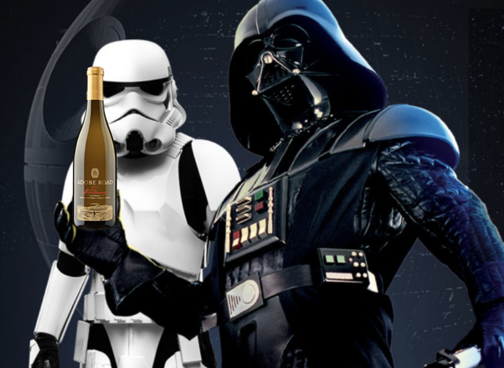 AdobeRoadWines's tweet photo. Who knew Darth Vader was a Chardonnay kind of guy? Happy Star Wars day, folks, May the 4th be with you. #adoberoadwines #adoberoad #winelife #mayth4th #starwarsday petaluma #chardonnay https://t.co/mb15NoOAw9