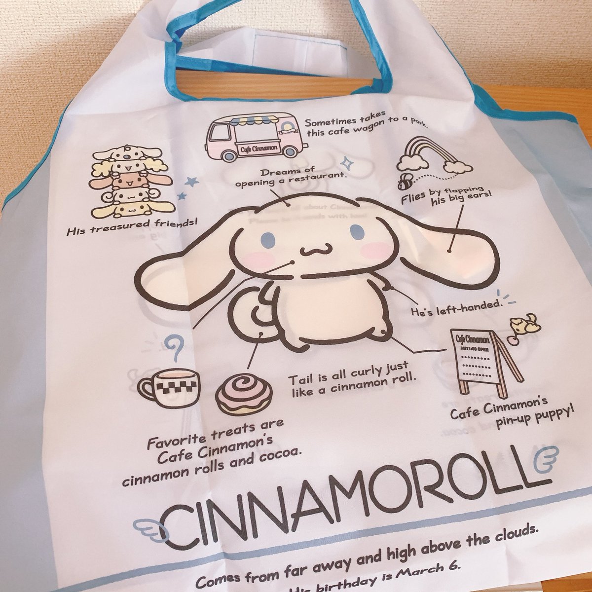 さえ しまむらのシナモンエコバッグ サイズも大きめで使いやすい