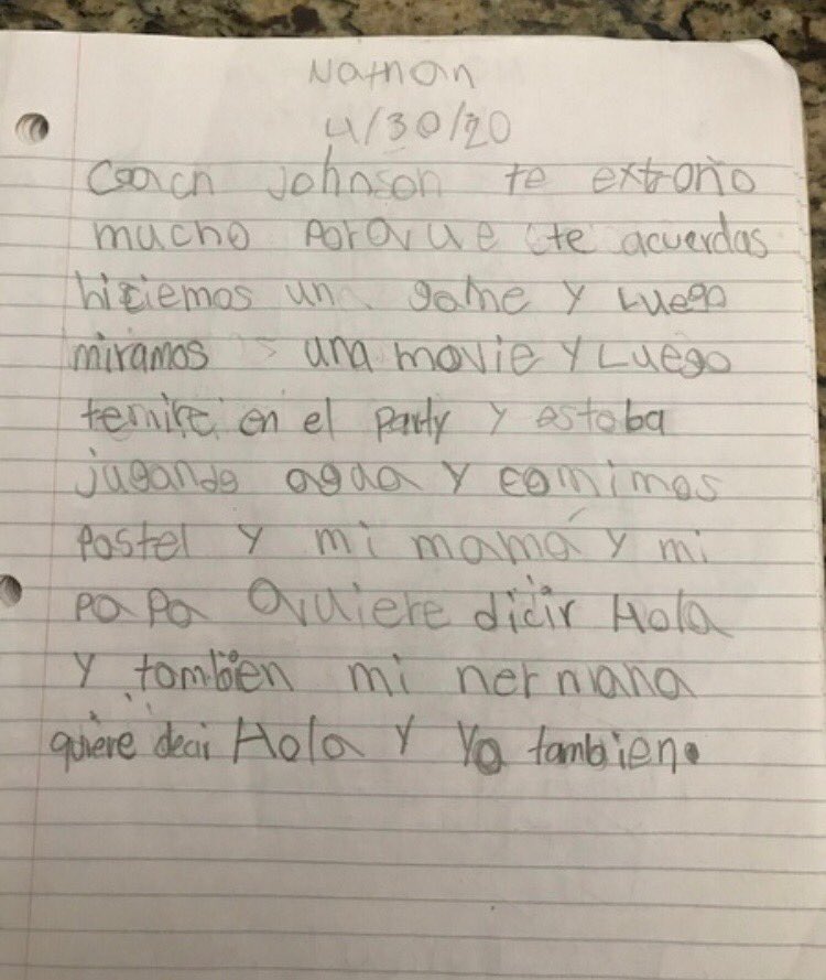 Johns21Jr's tweet photo. My students are my why! I miss my kiddos! #TeacherAppreciationWeek @DallasSTEM_HPE @ERMartinezDISD @dallasschools #HPEatHome #dallascheckin #PhysEd https://t.co/O0fgManjdn