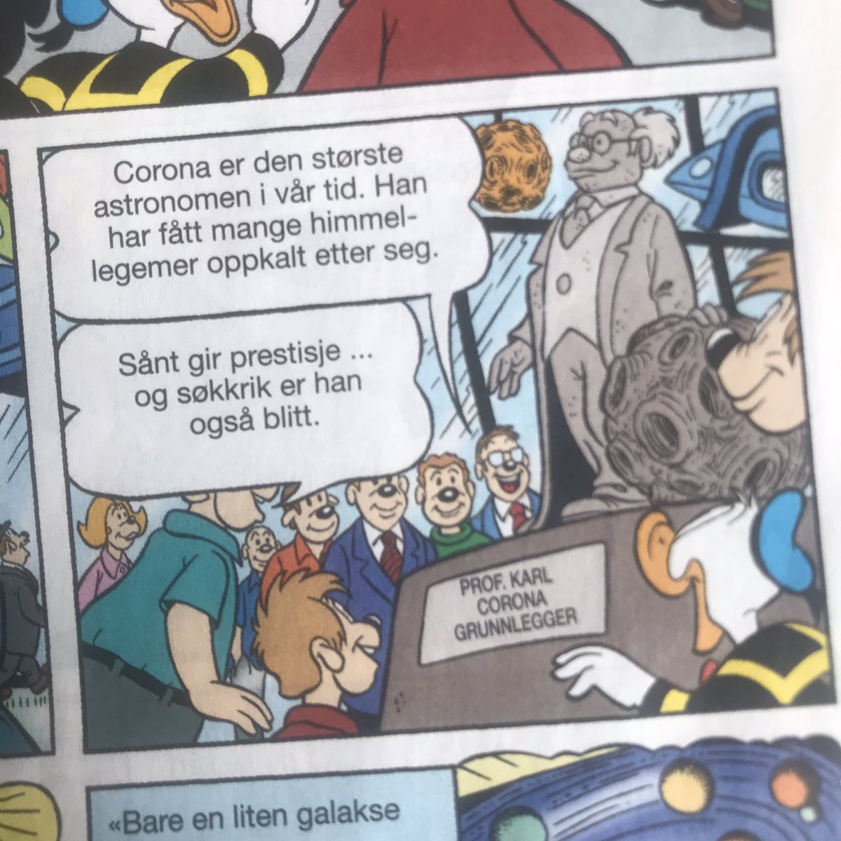 Donald Duck og co. uke 20, 2015. Fortelling: amatørastronomen