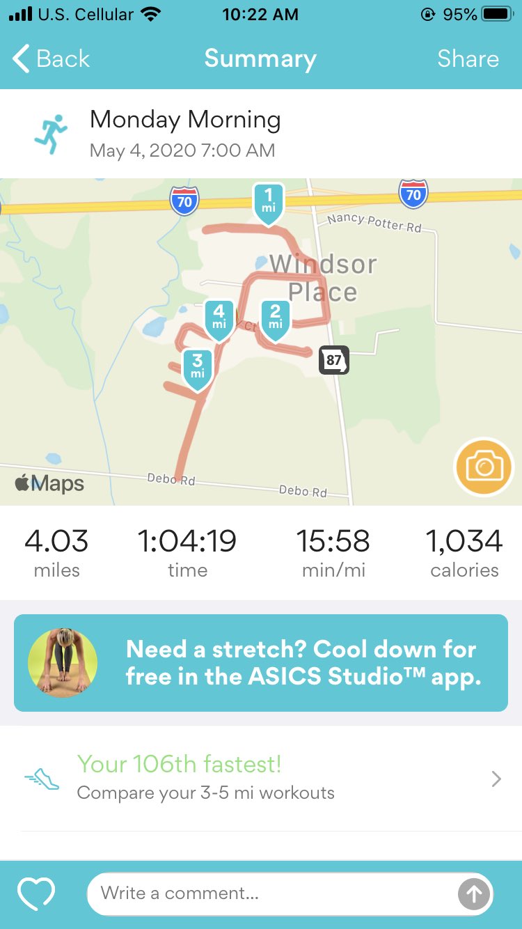 4 Miles From My Location Jaryt Hunziker On Twitter: "Forgot To Post My Morning Walk Of 4 Miles-Already  Have 10+ Miles So Far This Week-Going To Have To Manage My Time To Get In  40+ Miles Since