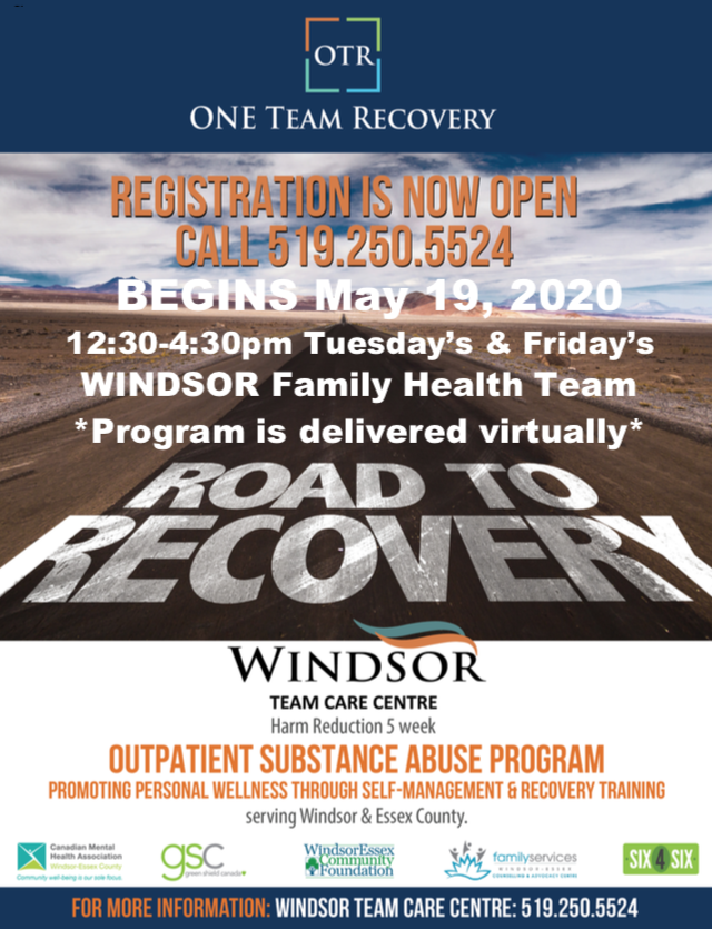 TeamCentre's tweet photo. #WindsorTCC is excited to announce their first VIRTUAL outpatient substance abuse program! Call to learn more: 519-250-5524. https://t.co/uaTcp8nT8m