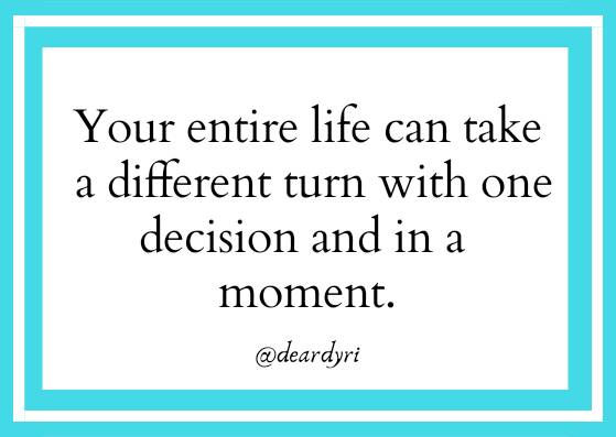_MEtribe's tweet image. A decision can turn your life around, so make them carefully and wisely.
#Decision #Wise