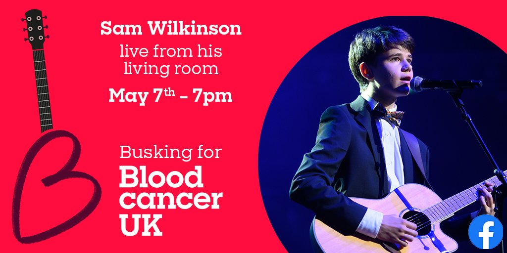 bloodcancer_uk's tweet photo. It's almost that time again... π€
Join us on Thursday to kick off the bank holiday weekend in musical style, with a live performance from Sam Wilkinson, winner of @thevoicekidsuk! π
Make sure you tune in on Facebook: https://t.co/0UxgvRi8xV
This one is not to be missed! π https://t.co/wQw3GZPn6s