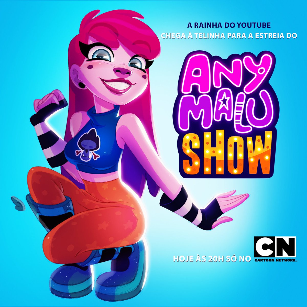 mahanski's tweet photo. É hoje que estréia, pessoal! E no horário nobre, olha que chique! As 20 horas na telinha do Cartoon Network! 🥰🥰 #anymalushow #comboestudio #cartoonnetworkbrasil https://t.co/t3jaiS3DwW