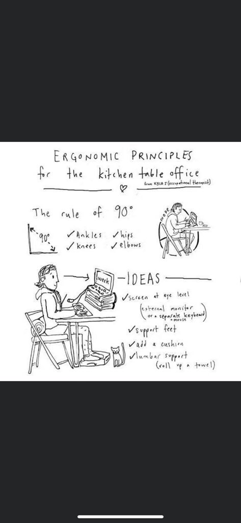 EllenSullyOT's tweet photo. A visual to promote our physical health while engaging in remote learning ......good for the kids and adults.  @BlanchardMem https://t.co/izu2Uixp9m