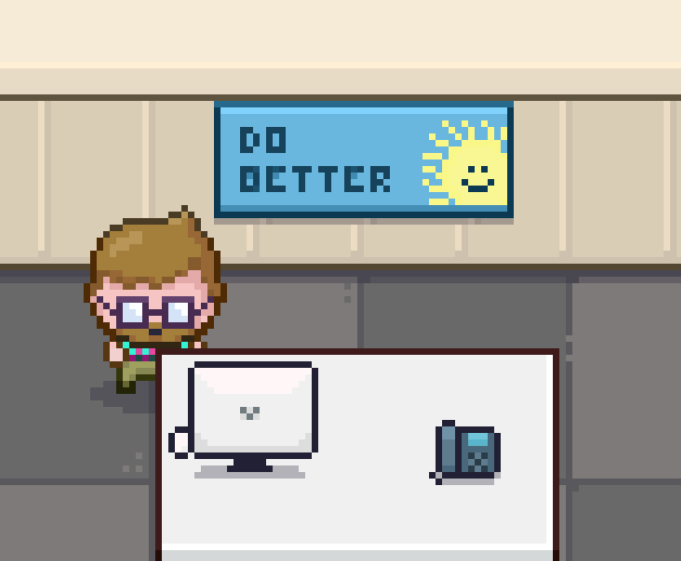 dangercrewgame's tweet photo. Happy Monday! ☀️ Here are some motivational posters from around the Danger Crew office to amp you up.

Questionable management style around here 🤔😂

#MondayMotivation #indiedev #pixelart #dangercrew https://t.co/gVoHfUJoNV