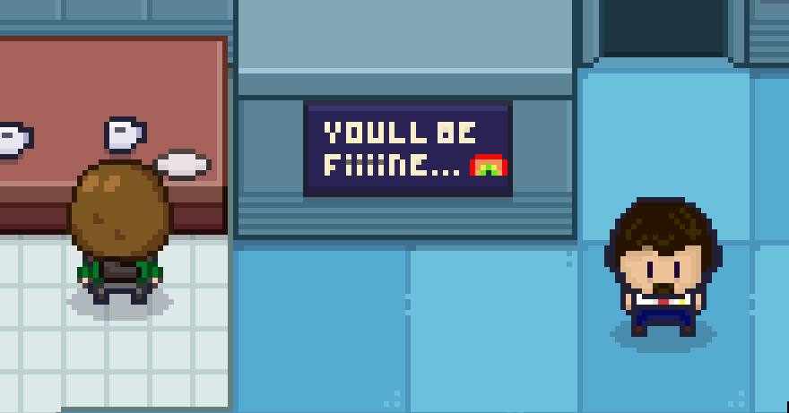 dangercrewgame's tweet photo. Happy Monday! ☀️ Here are some motivational posters from around the Danger Crew office to amp you up.

Questionable management style around here 🤔😂

#MondayMotivation #indiedev #pixelart #dangercrew https://t.co/gVoHfUJoNV