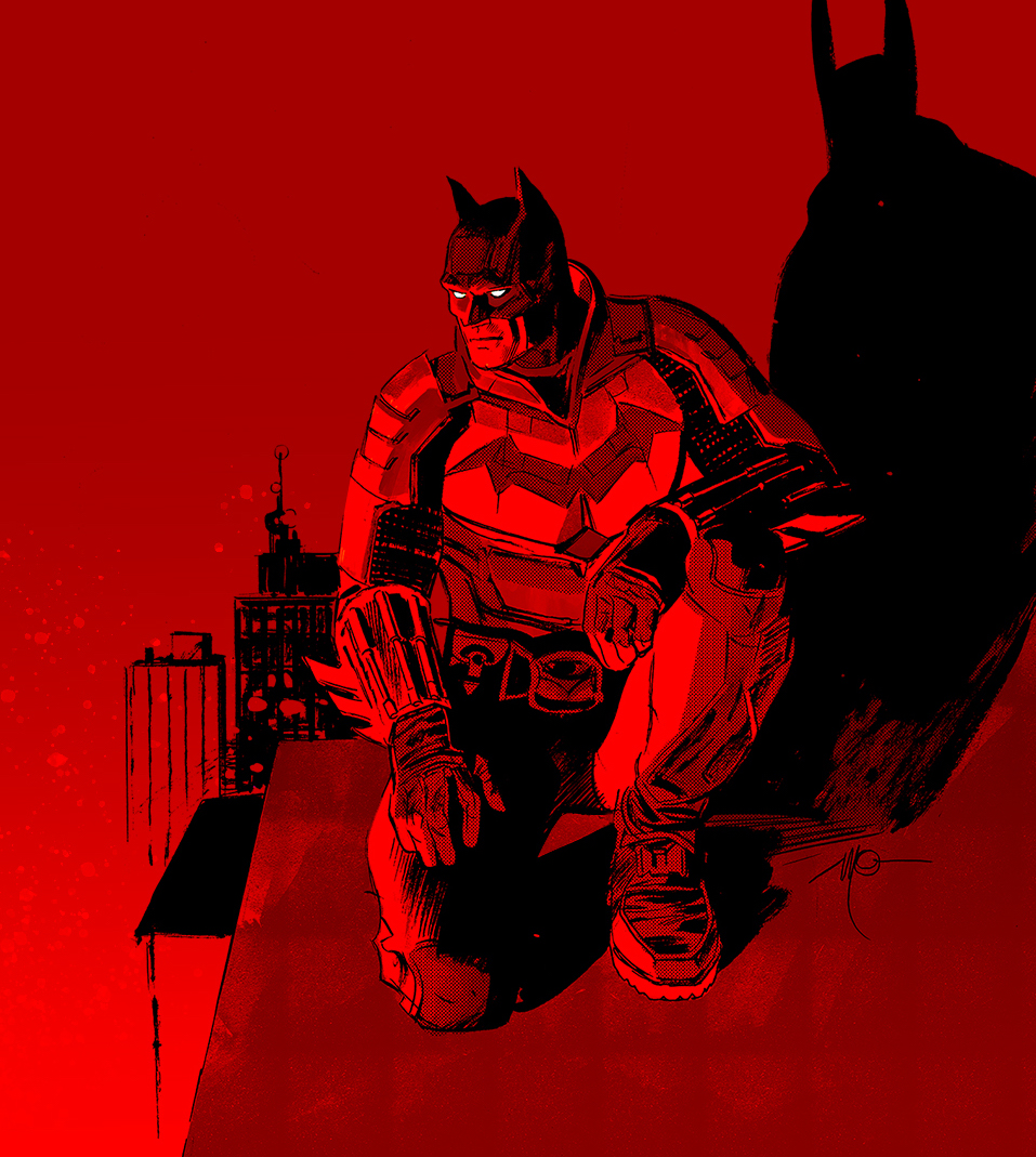 MaxCarnival's tweet photo. Batman in red. https://t.co/vhJjQI5wxh