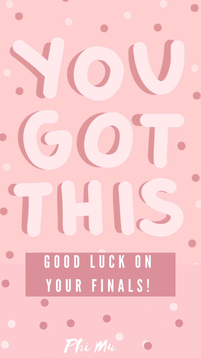 Happy Finals week! We hope everyone does great on their finals!!💕🤩