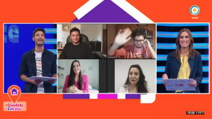 altavozatv's tweet photo. Nuestrxs columnistxs invitadxs de hoy 👉 Mica (Cba), Facu (Salta), Juan Carlos (Santa Cruz) y Sofi (Chubut) 

Todas las provincias en #QuedateEnCasa 🇦🇷 https://t.co/ObDWjn07tJ
