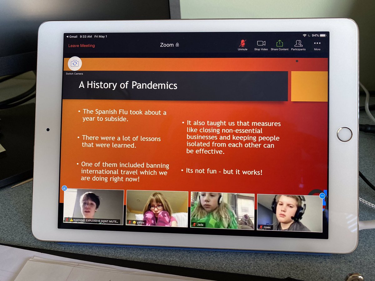 4sFantastic's tweet photo. @FoothillsAC Last Friday’s guest speaker was Mr. Hardock, university professor, talking to us about the World History of Pandemics! Who knew this has all happened before?!
#historyinthemaking #onlinelearning #grade4 #ABed https://t.co/c6xuc9CyLp