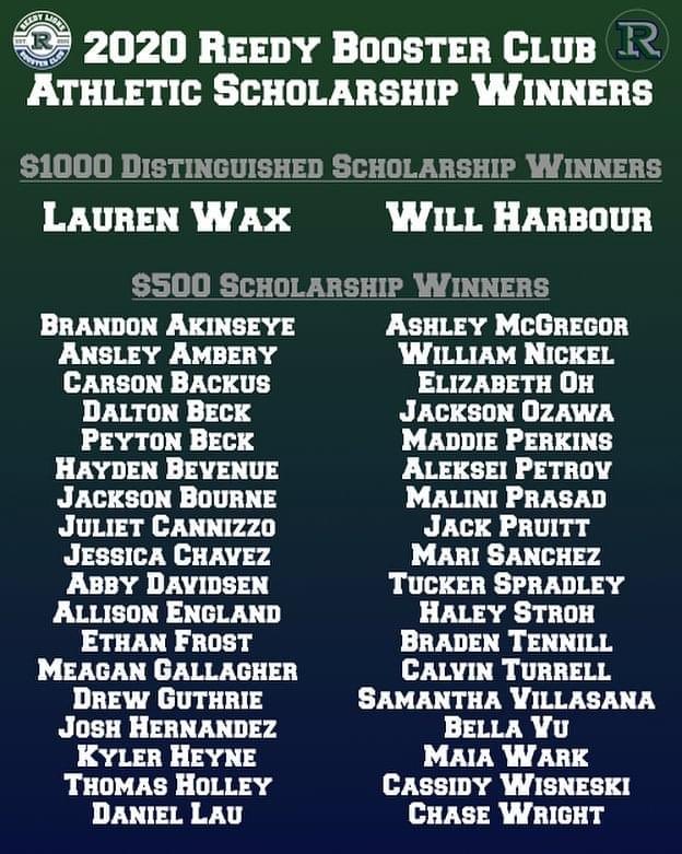Congratulations to ALL FIVE of our eligible seniors for receiving a $500 <a href="/ReedyBooster/">Reedy Booster Club</a> scholarship!! 💵💵
Your work earned this! 

@williamhnickel <a href="/maddieperkins__/">maddie perkins</a> <a href="/SailingBackus/">Carson Backus</a> 💪 🏊‍♀️ 🏊‍♂️💚💙🦁
#RHSRoar @RHSFrisco <a href="/FriscoEF/">Frisco Education Foundation (FEF)</a>