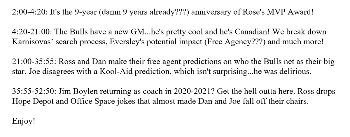 3alphasbulls's tweet photo. Episode 3! 

A new GM...he's Canadian! Debunking Jim Boylen returning next season, FA predictions &amp; more!

Listen for dope Bulls talk...stay for Home Depot &amp; Office Space jokes!

Spotify: https://t.co/Vrbt1CAuDN

Soundcloud: https://t.co/W4MUiG36QA

Subscribe, listen, share! https://t.co/GzQ3DbbsST