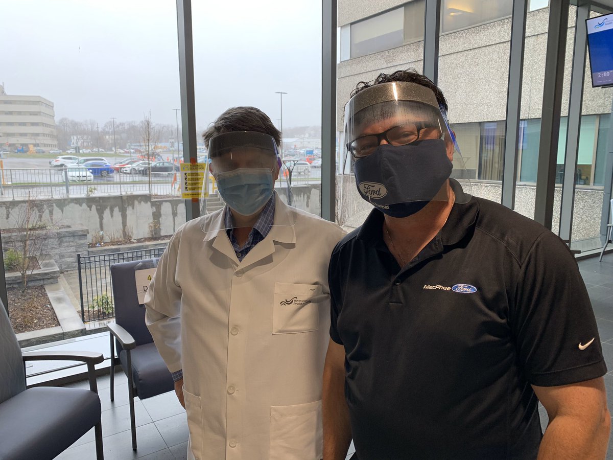 MacPheeFord's tweet photo. We are all in this together and MacPhee Ford is donating face shields to Dartmouth General Hospital.  Ford of Canada is producing face shields at the Windsor production facilities for our heroic healthcare professionals and first responders. @FordCanada is #BuiltToLendAHand https://t.co/ZOVl5oclbt