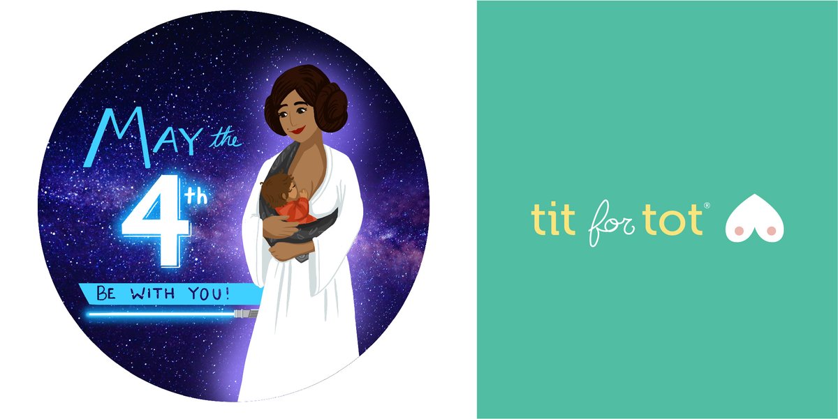 Tit4TotOfficial's tweet photo. If there is one upside to this darn pandemic, we hope it's that you're home today rewatching your favorite Star Wars episode and nursing your sweet babe. ⁣

#StarWars #StarWarsDay #MayThe4thBeWithYou #MayThe4th #starwarsfanatic #breastfeeding #breastfeed  #pregnant https://t.co/pesXB7jKog