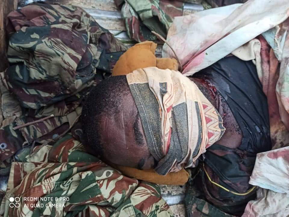 DFombat's tweet photo. #Bafut Amba retaliation
This is what happened to some of LRC soldiers who raped an old woman now hospitalised in pains and  murdered people by headheading them in bafut over the last weekend 04/05/2020. @UKParliament @realDonaldTrump @DavidDavisMP #Ambazonia_Must_Be_Free https://t.co/XuPGrx3cLi