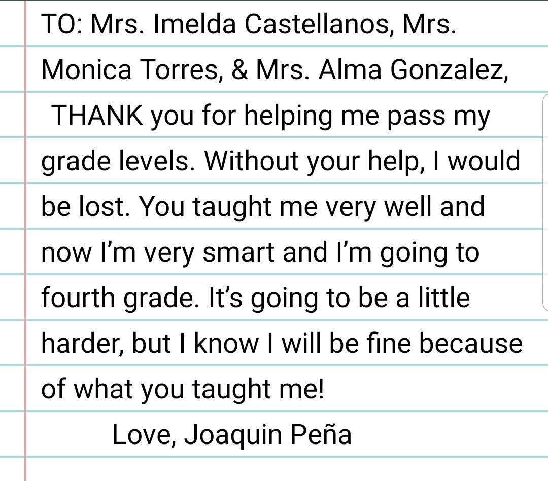 Teacher Appreciation Week: Thank you to all my hard working teachers...Joaquin had some special words to share for a few <a href="/monica_torres21/">Monica Torres</a> <a href="/ImeldaCastell19/">Imelda Castellanos</a> Alma Gonzalez @hcisdprincipal <a href="/MPena220/">Mindy Pena</a>