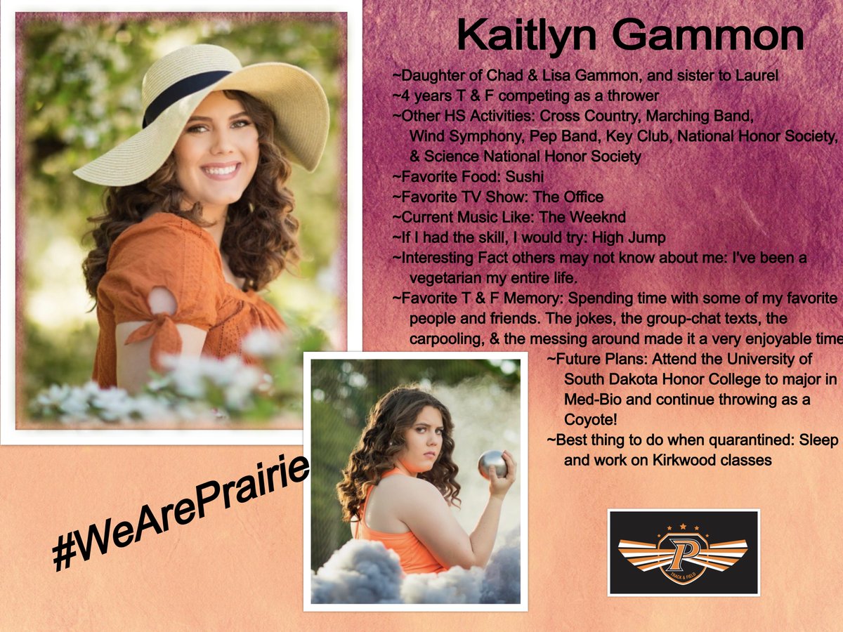 HEADS UP!! Throwing your direction, senior #3... #WeArePrairie
