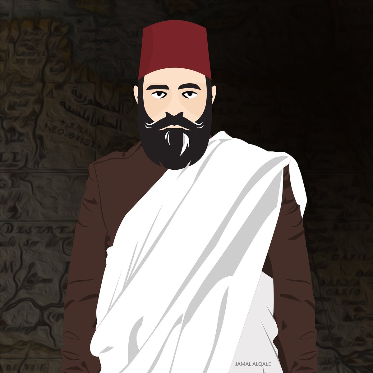 jamalalqale's tweet photo. ___
شخصيات ليبية | سليمان الباروني
Libyan Historical Figure
أحد مؤسسي أول جمهورية في الوطن العربي، الجمهورية الطرابلسية سنة 1919. 
شكرا لكل الأصدقاء اللي أفادوني باقتراحاتهم بخصوص الرسمة، وشكرا للشخص اللي ترجملي كلمة"الجمهورية الطرابسلية" بالأمازيغي الموجودة في الخلفية. https://t.co/tpZKYMFHmv