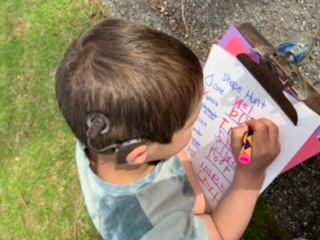 Took our #NESdistancelearning outside today ☀️ #shapewalk #NEScares <a href="/NES_CT/">NES_CT</a>