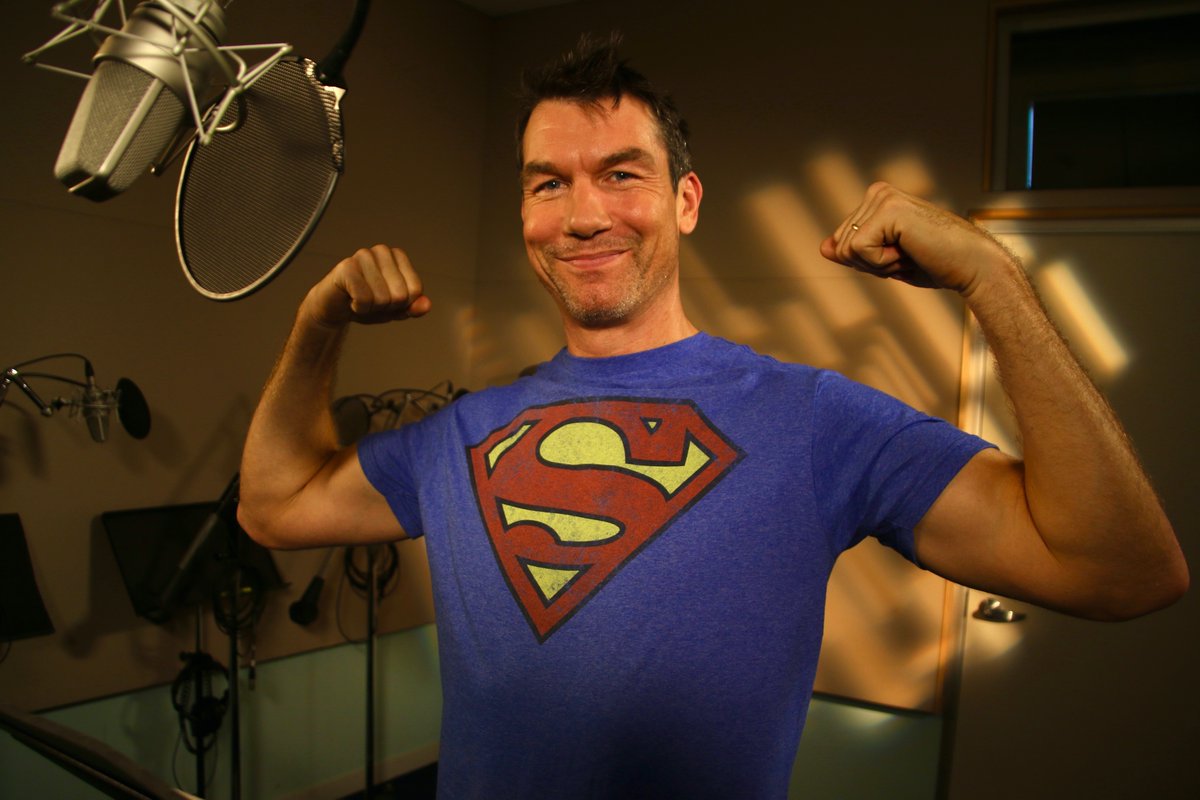 SuperPRGuy's tweet photo. Busy this afternoon guiding @MrJerryOC through a lengthy list of #JLDarkApokolipsWar interviews.
Some days, my job is difficult.
Working with Jerry is always a pleasure.
Note to @jason_omara ... Jerry says he's working out harder than ever to match your sculpted physique. #BvS2 https://t.co/g30uKzjgT3