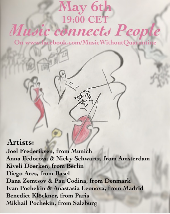 Wednesday May 6th at 19:00 CET: "Music connects People" on Music Without Quarantine