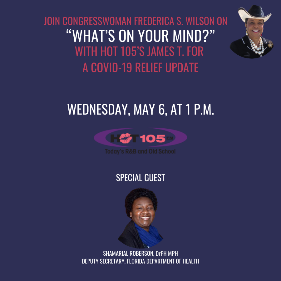RepWilson's tweet image. Tune in Wednesday for a discussion on #TestingTestingTesting!