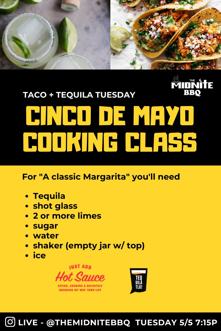 WalkLikeWalt's tweet photo. Tomorrow Evening !!!
After I Pre Game I’m Learning How To Make Homemade Tortillas &amp; Margaritas w/ @themidnitebbq 

Catch Us Going Live At 7:15 @TequilaTlk🥃 https://t.co/B21ZdYxs7W