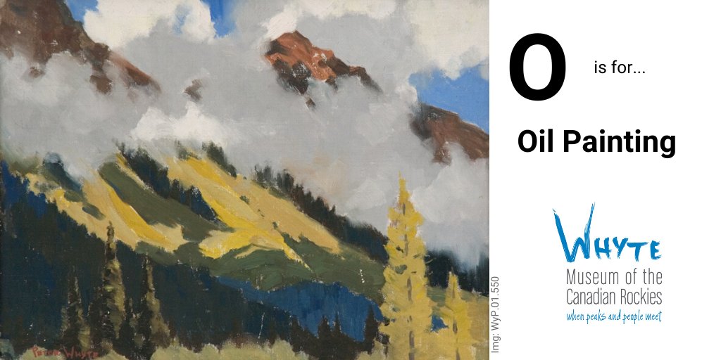 whytemuseum's tweet photo. (1/2) Day 15 of the #MuseumAlphabet challenge is O for… oil painting! Peter Whyte and Catharine Robb Whyte painted almost exclusively with oil paints. They painted both plein air (outside) and in their studio. 

#MuseumsFromHome #WhyteAtHome https://t.co/OFmQk2BF9G