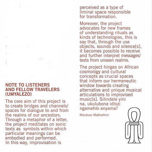 nduduzomakh's tweet photo. Album notes, get your hard copy of ‘Modes of Communication: Letters from the Underworlds’ soon, album out on @bluenoterecords 

#nduduzomakhathini #ritualtechnology #ingomasbhulo https://t.co/tevvNpxXHq