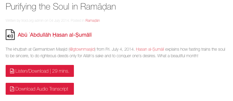 troidorg's tweet photo. @hikmahpubs Shaykh Ḥasan al-Ṣumālī explains how fasting trains the soul to be sincere, to do righteous deeds only for Allāh's sake &amp; to conquer one's desires. What a beautiful month!

Listen to the audio or read the PDF
#Ramadan #ImanBoost 

https://t.co/H63u03AJ0g https://t.co/6XPIctZ6nd