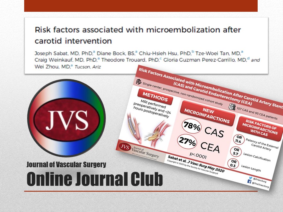 Journal of Vascular Surgery (@jvascsurg) on Twitter photo ONLINE JVS JOURNAL CLUB featuring author Wei Zhou and CREST-2  investigator Brajesh Lal
AMA PRA CATEGORY 1 upon exam completion
Date:                         Wednesday, May 13, 2020 @ 9pmE
To participate:         bit.ly/2zbvDlm
Article download:   bit.ly/3b0rgXD ONLINE JVS JOURNAL CLUB featuring author Wei Zhou and CREST-2  investigator Brajesh Lal
AMA PRA CATEGORY 1 upon exam completion
Date:                         Wednesday, May 13, 2020 @ 9pmE
To participate:         bit.ly/2zbvDlm
Article download:   bit.ly/3b0rgXD