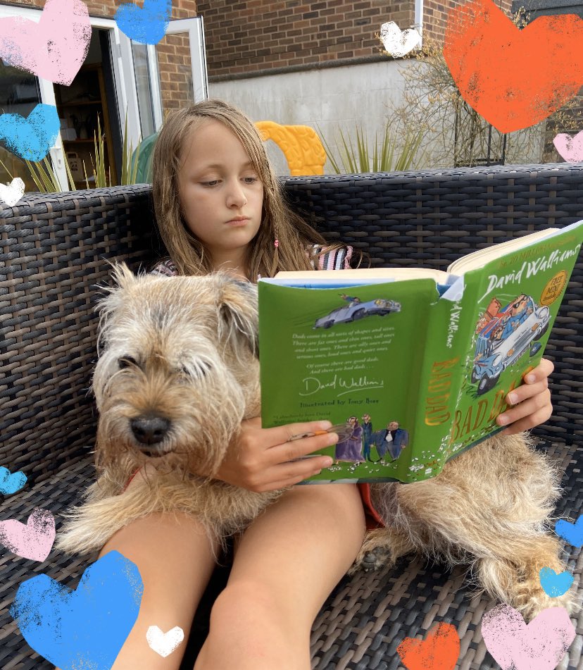 JacquiMurphy15's tweet photo. @latimerprimary Imogen having an afternoon read with Tigi 🐶 #latimerfamily #davidwalliams https://t.co/mpKW7XDLQR