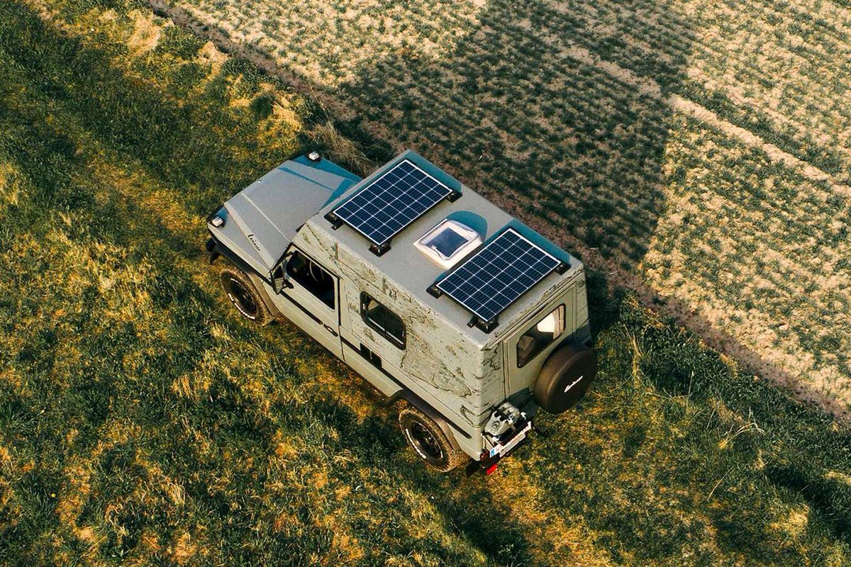 CaravanCloud's tweet photo. Mercedes G-Wagen becomes an awesome camper!😎
Brought to you by German Tuner Lorinser who specialise in customising luxury Mercedes models, this time it’s a handful of ex-Swiss Army G-Wagens. If you want a totally unique camping vehicle, look no further.
#Uniqueoftheweek ☁️ https://t.co/PaHxwgAnlr