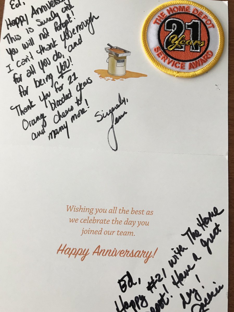ESiwarski's tweet photo. I received my 21 year badge from RVP Jenn Hardy and RHRM Jackie Giusti in the mail. It was a very special treat and a reminder of the amazing leaders we have. I’m so proud and thankful to be part of my Orange family https://t.co/5fo95uWCre