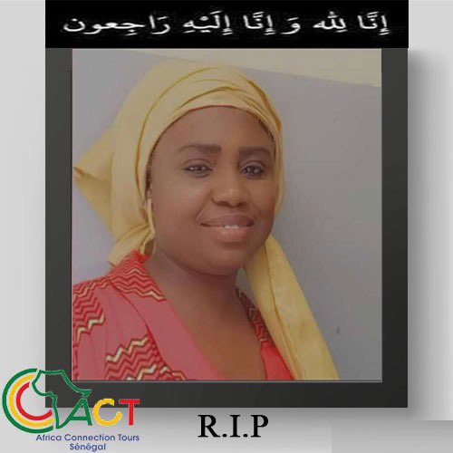 Actours_Senegal's tweet photo. Adieu Maimouna
Toute la famille d’ACT et ses amis te pleureront toujours. Tu laisses en nous et prés de nous un vide qui ne se comblera jamais qu’Allah SWT dans son infinie miséricorde ordonne aux anges de t’accueillir au paradis pour ton éternelle félicité.
 A Dieu Maimouna ! https://t.co/GUlPhA9rRa