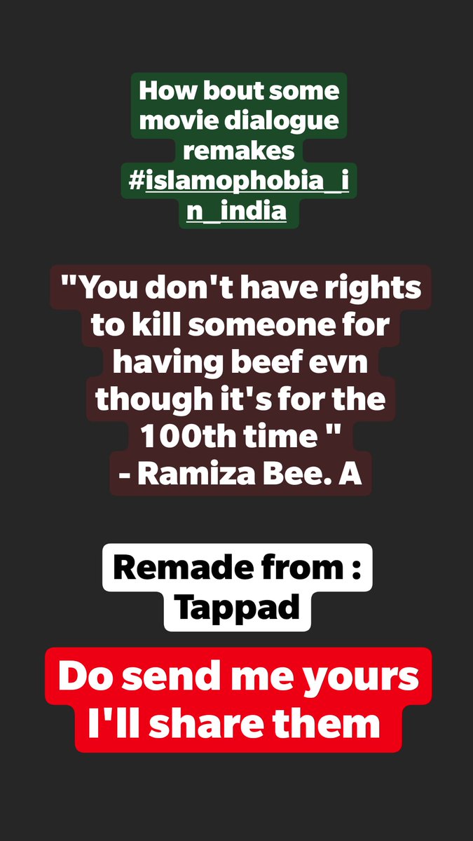 ramiza_bee's tweet photo. Go on... With yours .... 🔥🔥🔥
#IslamophobiaInIndia #musalman #musalimah #beef #homicide #evilhands https://t.co/zauVCivzgW