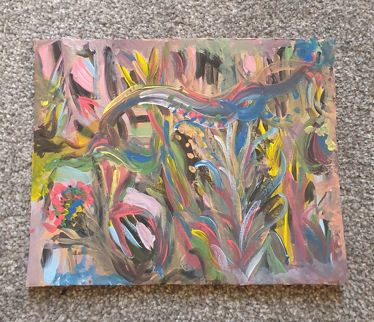 MelvinLeBlanc17's tweet photo. At it again, did this yesterday and spotted something i didnt intend to paint. #birdy #beak #isolationtime #paintings https://t.co/cY8vVgfhWL