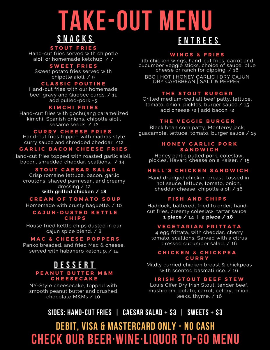 StoutIrishPubTO's tweet photo. May the 4th be with you and here is our updated take-out menu! #MayTheFourthBeWithYou  #cabbagetown #pub #foodtogo #beertogo #winetogo #cidertogo #craftbeer #local #supportsmallbusiness https://t.co/d505JDdMyZ