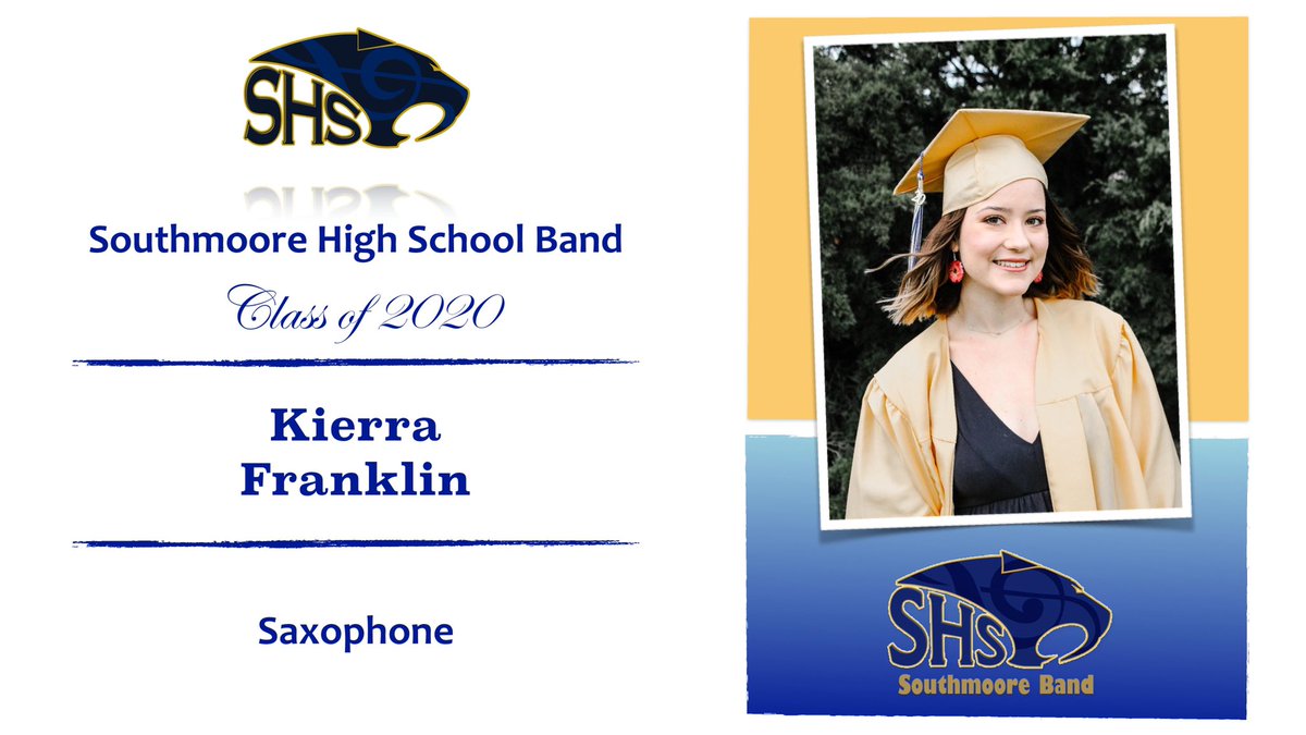 SouthmooreBand's tweet photo. Today's Senior Spotlight is saxophonist Kierra Franklin. Kierra is a great player who has spent many hours practicing to improve her craft. We will miss her next year! https://t.co/CoSOb7McKG