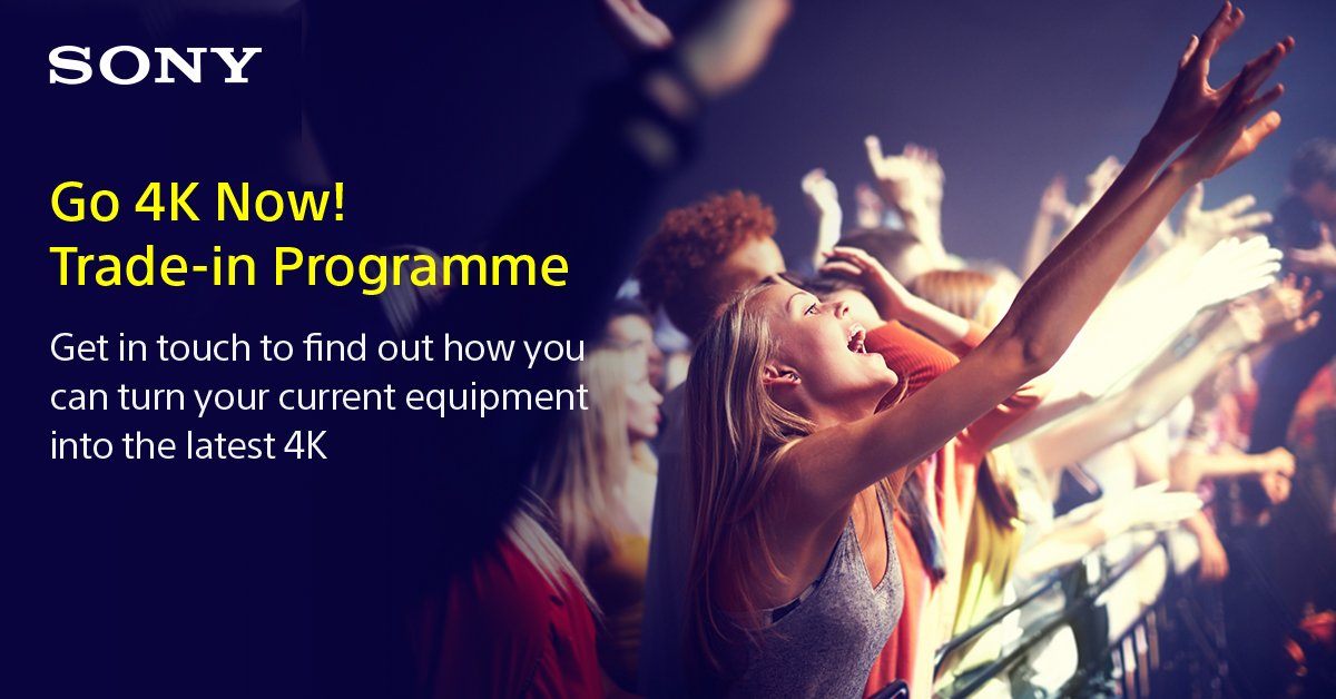 SonyUKTEC's tweet photo. Did you know Sony offers a 4K broadcast kit upgrade programme? Trading in your old equipment could get you a discount on our 4K range. Find out more: https://t.co/oAQFa7SYeO https://t.co/HtnUqXiWtW