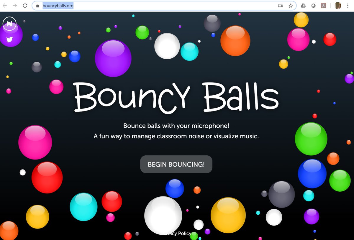 jo3grace's tweet image. Great find bouncyballs.org responds to sound, challenge children to keep the balls still (silence) or encourage vocalising with the responsiveness of the balls bouncing. Thank you Richard Hirstwood for the tip off!