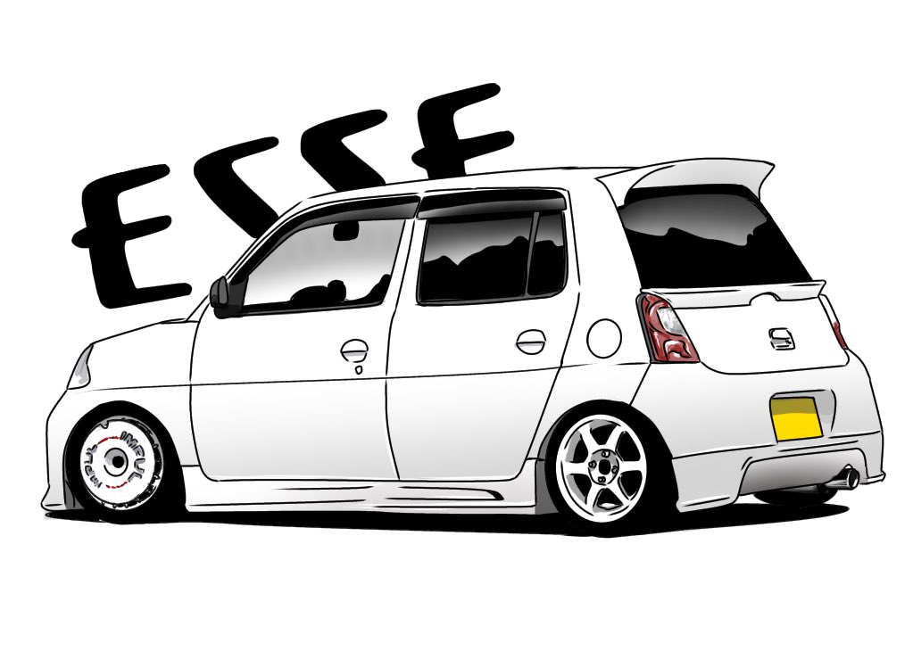 178pictures's tweet photo. 1時間ちょいで描いたから雑なところあるかもだけど、こんなエッセに乗りたいって言う絵。www https://t.co/zM5CBbnnAR