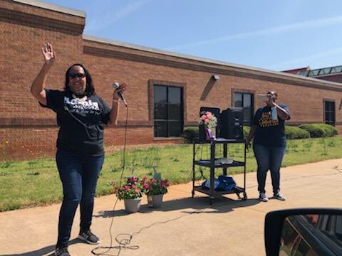 KAllenKinder's tweet photo. @ARES_HCS Mrs. Barney and @OlenkaGolden make us feel loved and supported everyday.... but they sure did start Teacher Appreciation Week off with an exceptional start. I’m so grateful for my jaguar family! https://t.co/lMcrQCGTpX