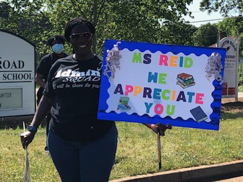 KAllenKinder's tweet photo. @ARES_HCS Mrs. Barney and @OlenkaGolden make us feel loved and supported everyday.... but they sure did start Teacher Appreciation Week off with an exceptional start. I’m so grateful for my jaguar family! https://t.co/lMcrQCGTpX