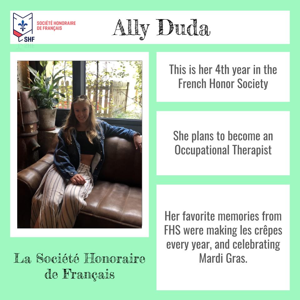 linganorefhs1's tweet image. Shout out to our fantastic seniors this year! Even though we can't have a real induction ceremony right now, we would like to honor you for your involvement in this society. 🇫🇷🎓 First, we have Ally Duda and Ashley Perise! @FCPSMaryland @LHSJournalism @LinganoreSGA