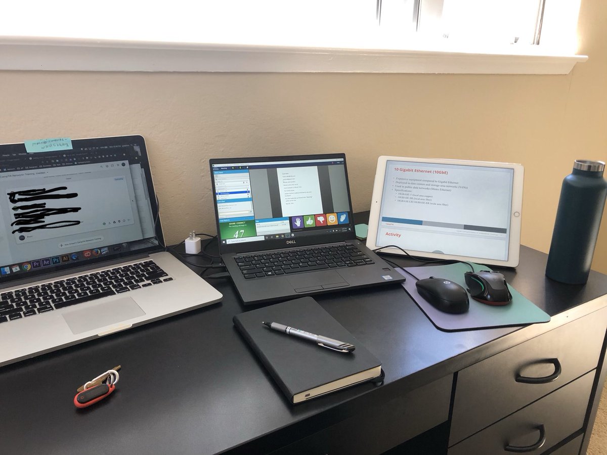 JLMcCandless's tweet photo. Awesome that we could still do our Network+ training through distance learning. @NewHorizonsCLC https://t.co/F4DvWQis2e